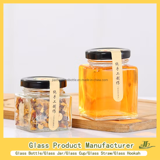 100ml/180ml/200ml/250ml/280ml/300ml/380ml 꿀/잼/피클/커피/캔들/메이슨/푸딩/요구르트/차/쥬시 주방 식품 저장 유리 용기 제조업체